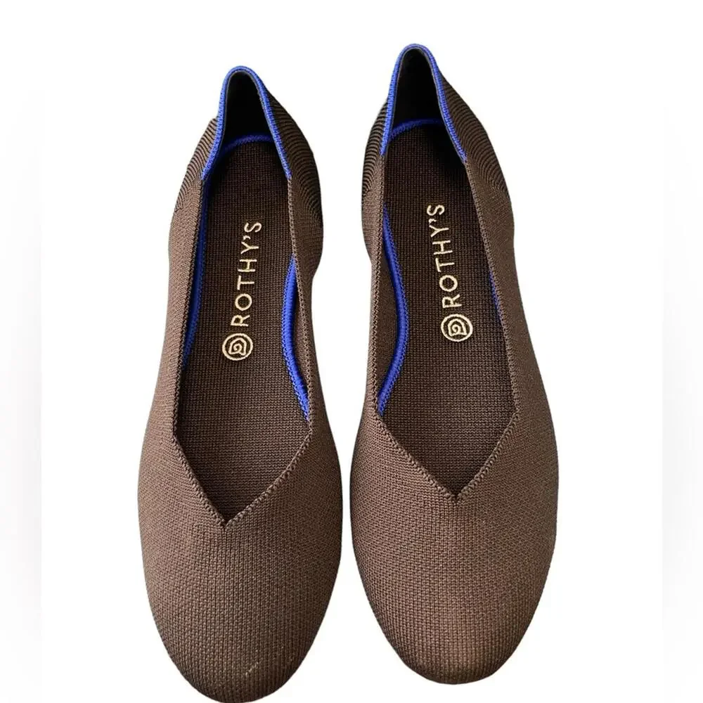 Rothy's The Point black slip on flats, washable, made from plastic bottles 11.5‎